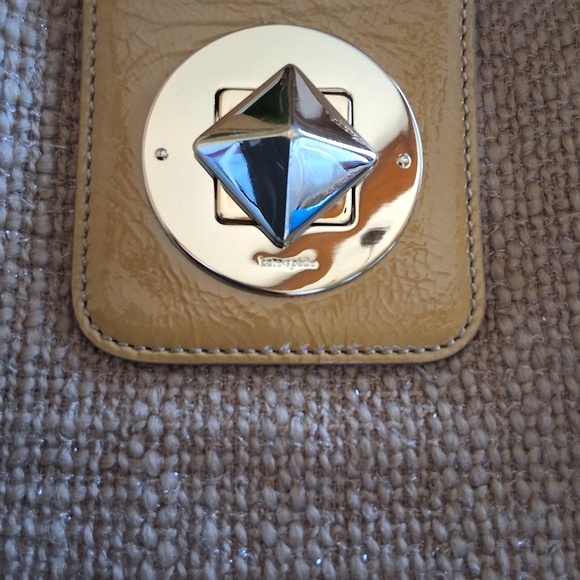 Kate Spade Doris Tweed Patent Leather Turnlock Tote - Picture 2 of 16